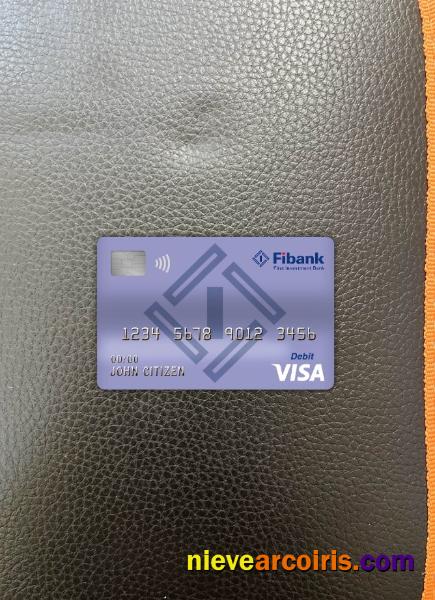 Bulgaria Fibank bank visa debit card photolook